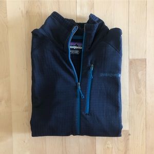 Long sleeve blue Patagonia quarter zip sweatshirt